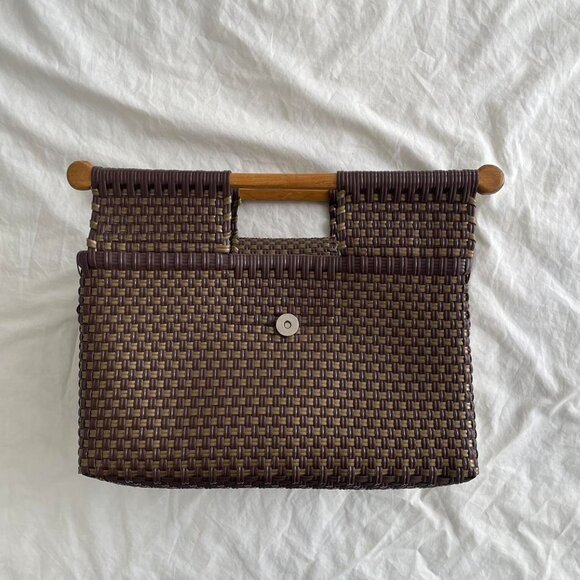 Brown Woven Top-handle bag - Picture 2 of 8